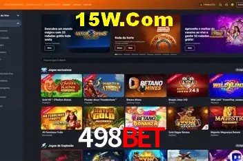 Interface moderna da plataforma 498bet